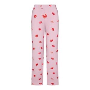 Pink Lip Print Women's Pants